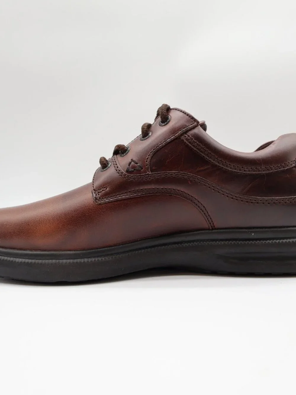 Hush Puppies Glen Men's 9.5 Brown Leather Comfort Casual Oxford Shoes